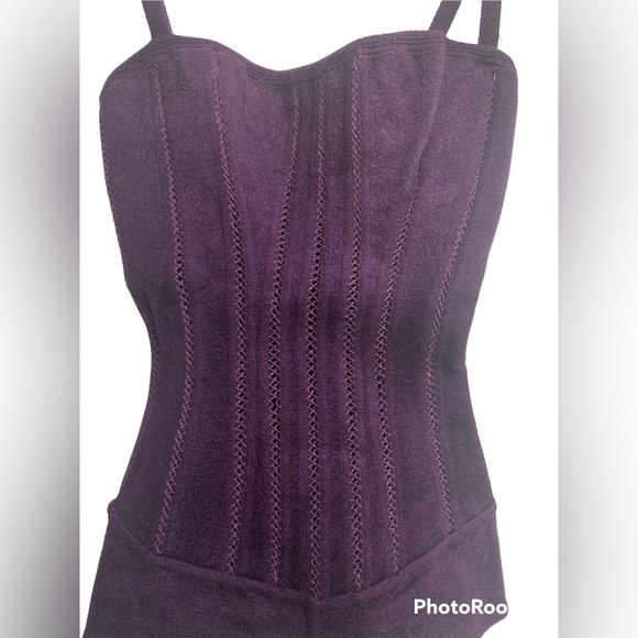 Alaia - Corset Bodysuit Iconic Runway 1991 Plum Size Small Amazing Condition! - Picture 5 of 10